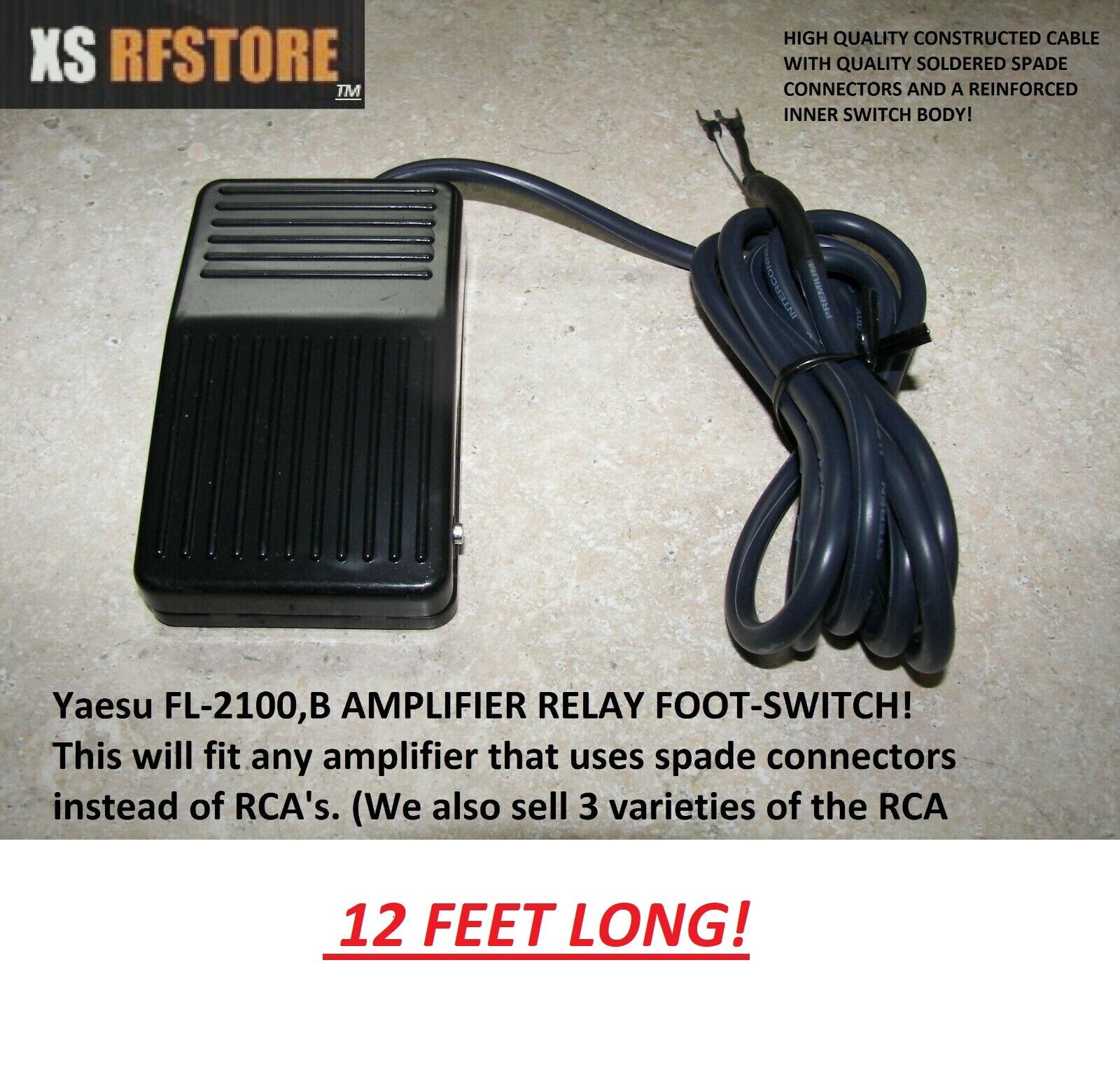 YAESU FL-2100/B/F AMP RELAY 12FOOT SWITCH! HEAVY DUTY ECONOMICAL FREE SHIP!